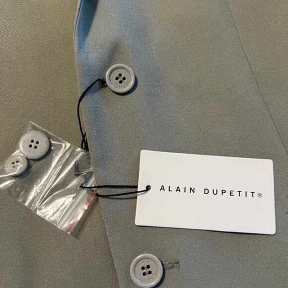 Alain Dupetit Mens 2 Button Suittech Light Grey Sport Coat Blazer 38L x 32W NWT - Picture 7 of 12